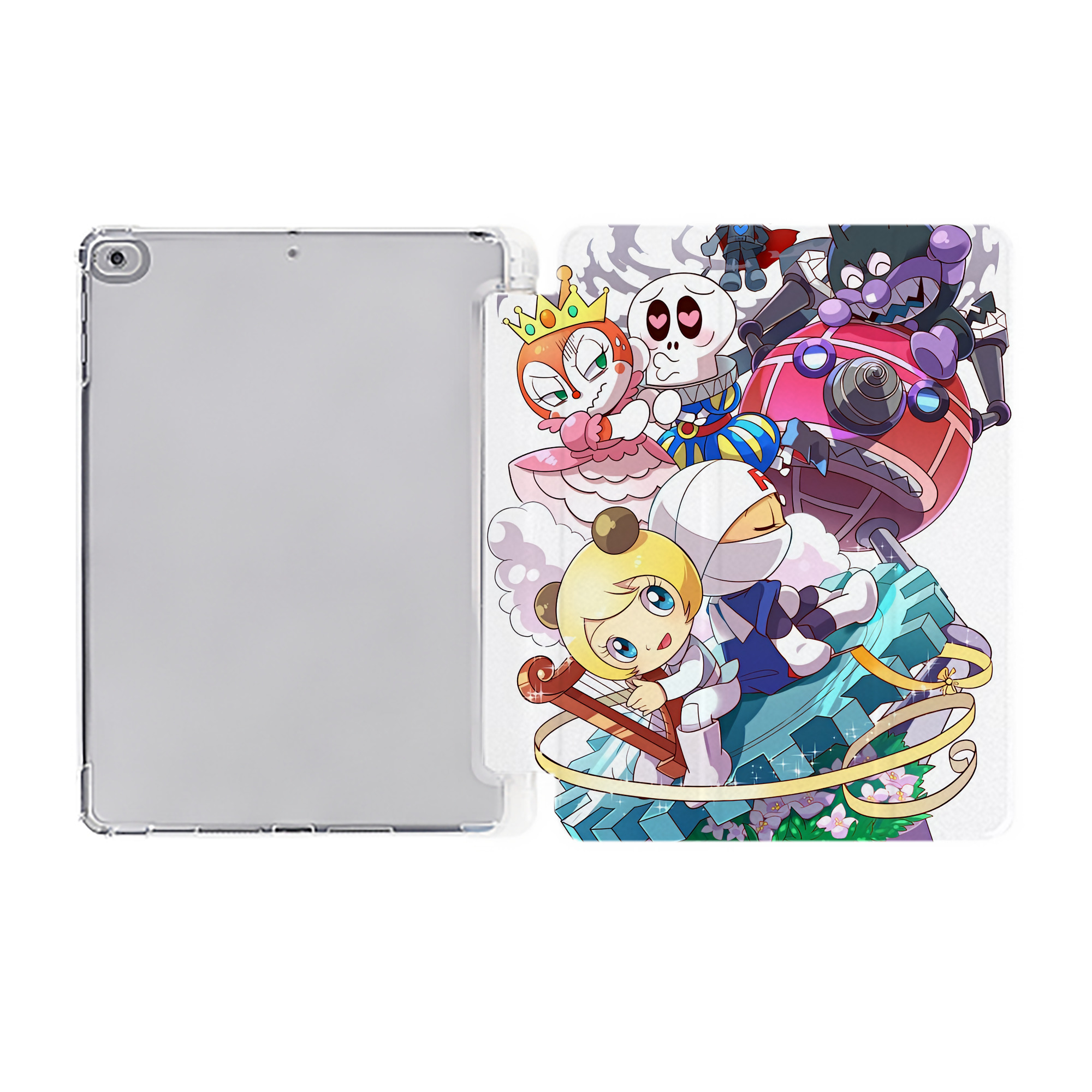 （画像用） アンパンマン Anpanman IPad ケース ペン収納付き 三つ折りスタンド PUレザー×シリコン 対応機種9.5/10.5/10.9インチ